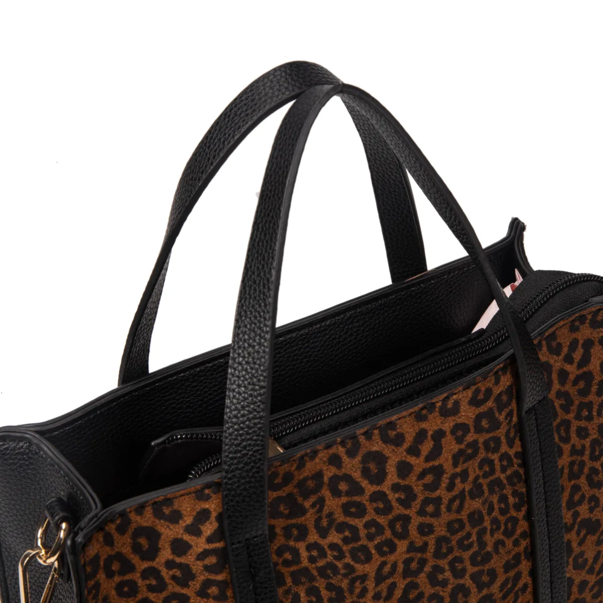 Bolso MiniShopper Animal Print Leopardo – Marrón y Negro