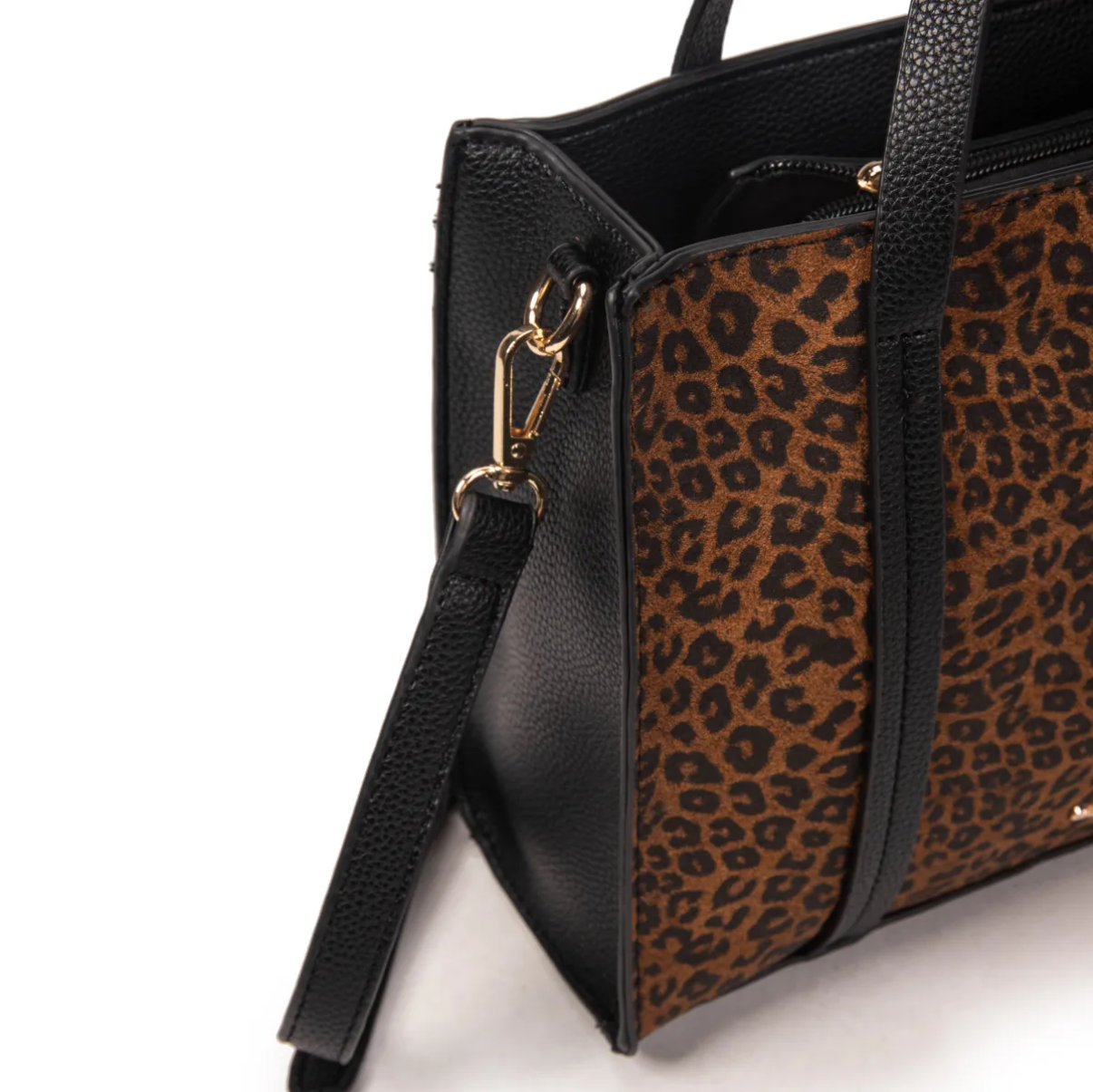 Bolso MiniShopper Animal Print Leopardo – Marrón y Negro
