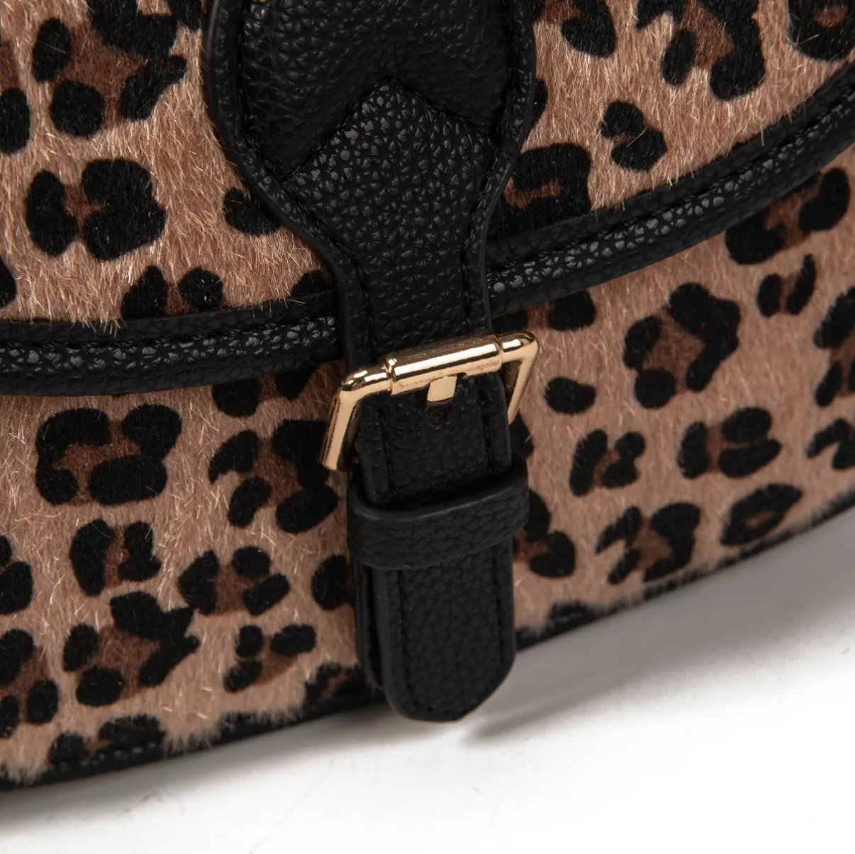 Bolso bandolera de mujer leopardo | Animal print con solapa y correa ajustable