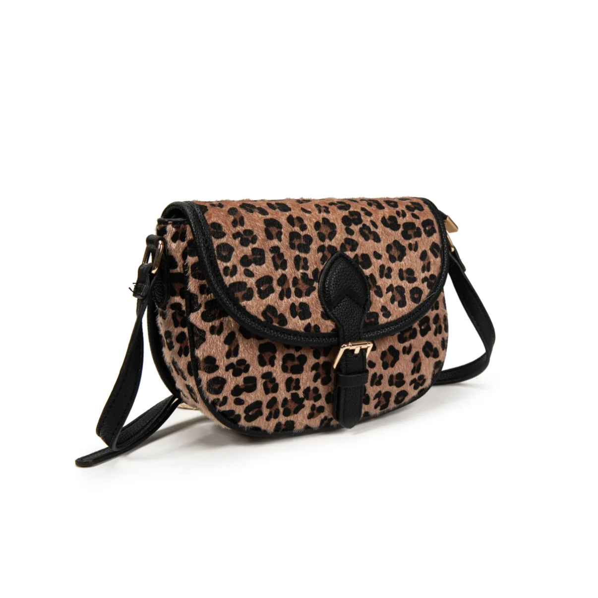 Bolso bandolera de mujer leopardo | Animal print con solapa y correa ajustable