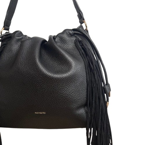 Bolso boho con flecos – Asa larga extraíble – Verde o Negro