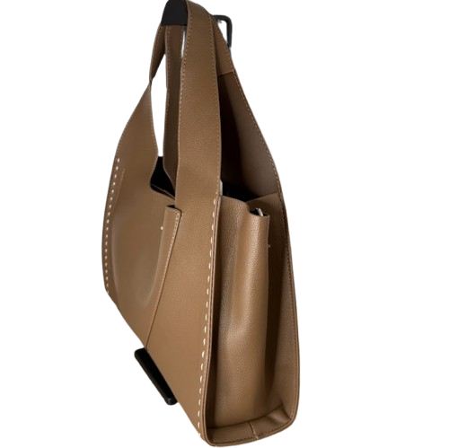 Bolso shopper elegante con neceser – efecto piel | Burdeos o Taupe
