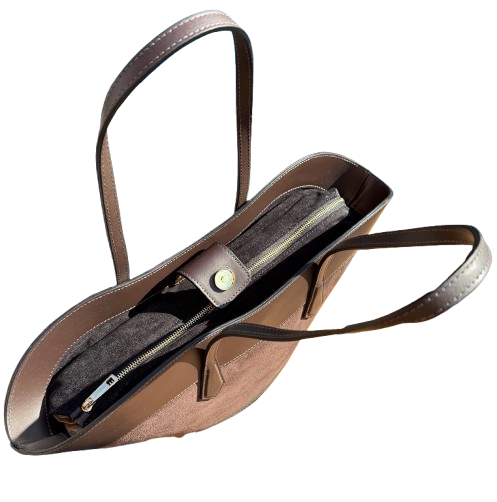 Bolso Premium 100% Piel de Vacuno Chocolate | Diseño Quiet Luxury
