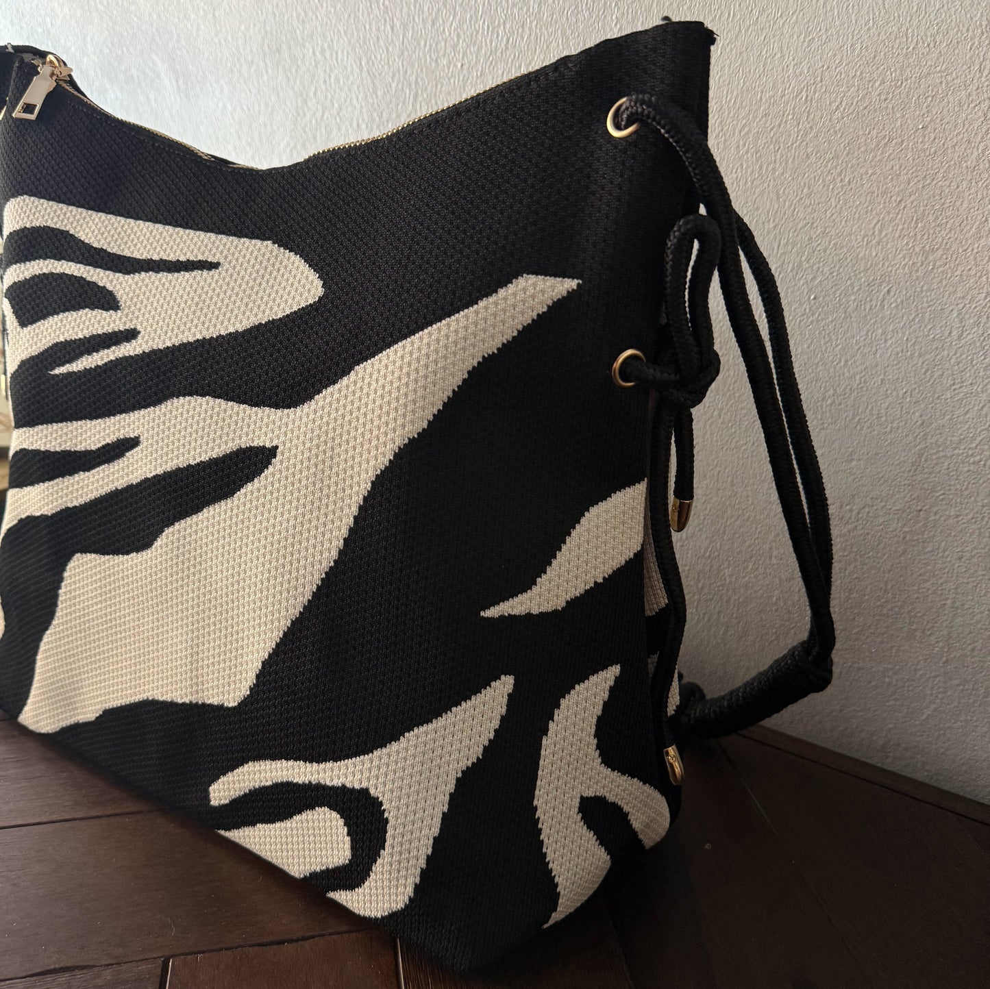 Bolso de Hombro estampado cebra cuadrado