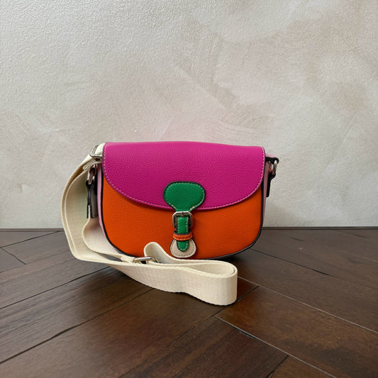 Bolso Bandolera multicolor fuertes.