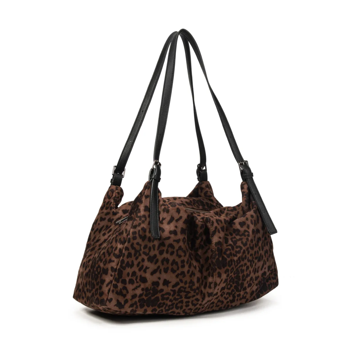 Bolso Animal Print Marrón con dos asas graduables.