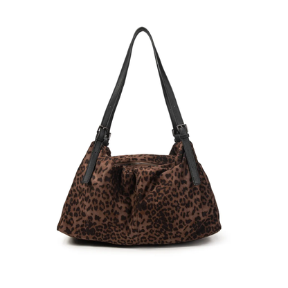 Bolso Animal Print Marrón con dos asas graduables.