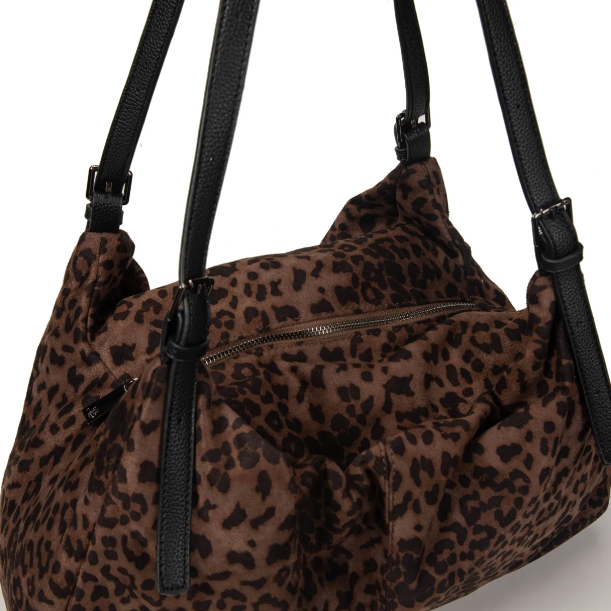 Bolso Animal Print Marrón con dos asas graduables.