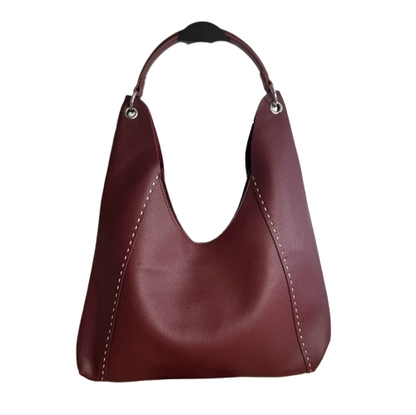 Bolso Hobo Burdeos con Neceser | Elegante, Amplio y Cómodo.