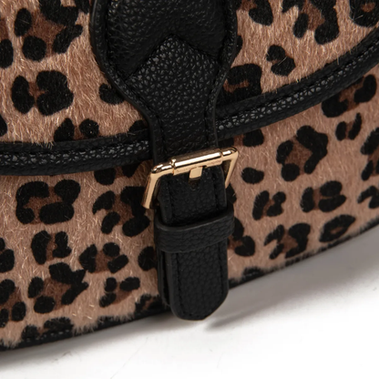 Bolso bandolera de mujer leopardo | Animal print con solapa y correa ajustable