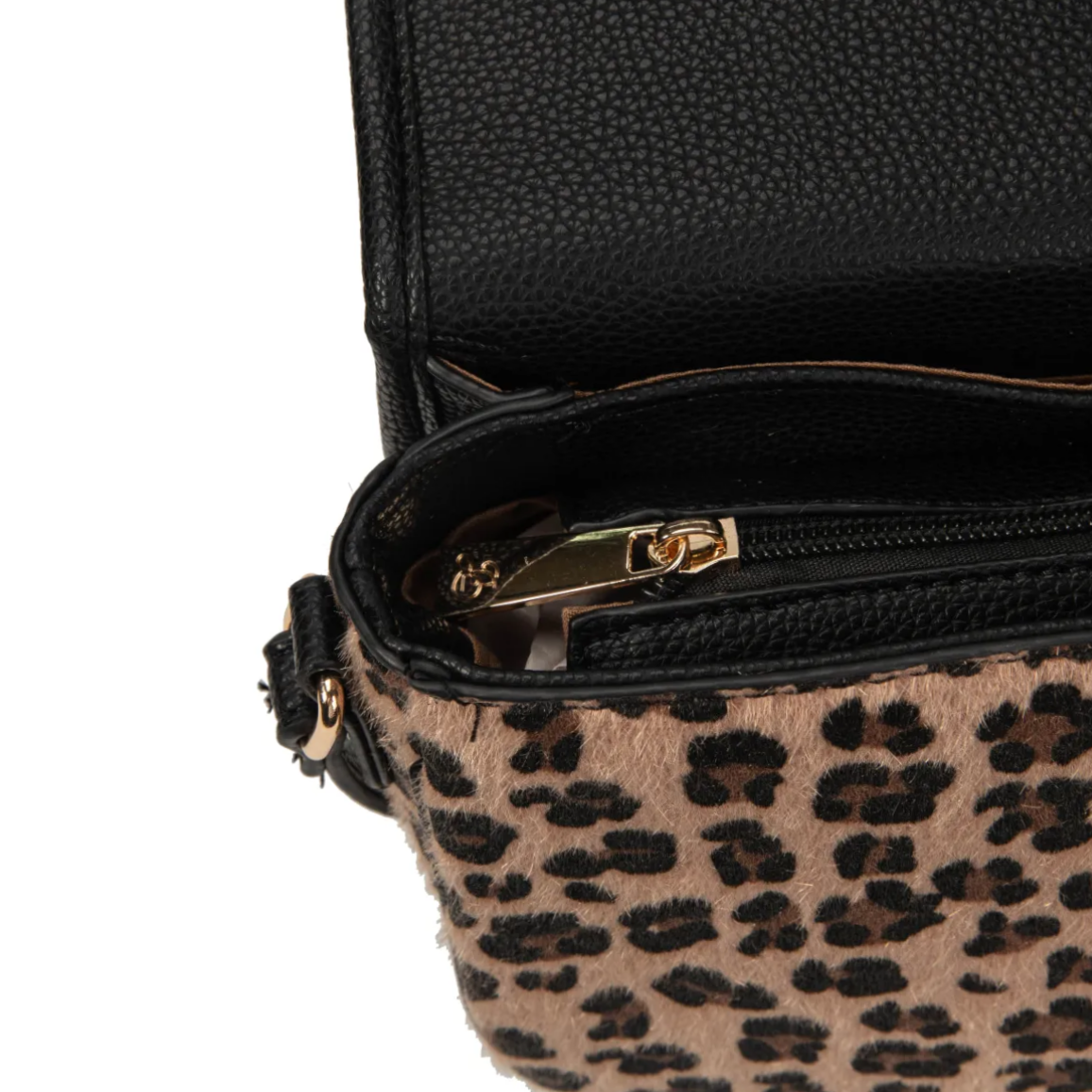 Bolso bandolera de mujer leopardo | Animal print con solapa y correa ajustable