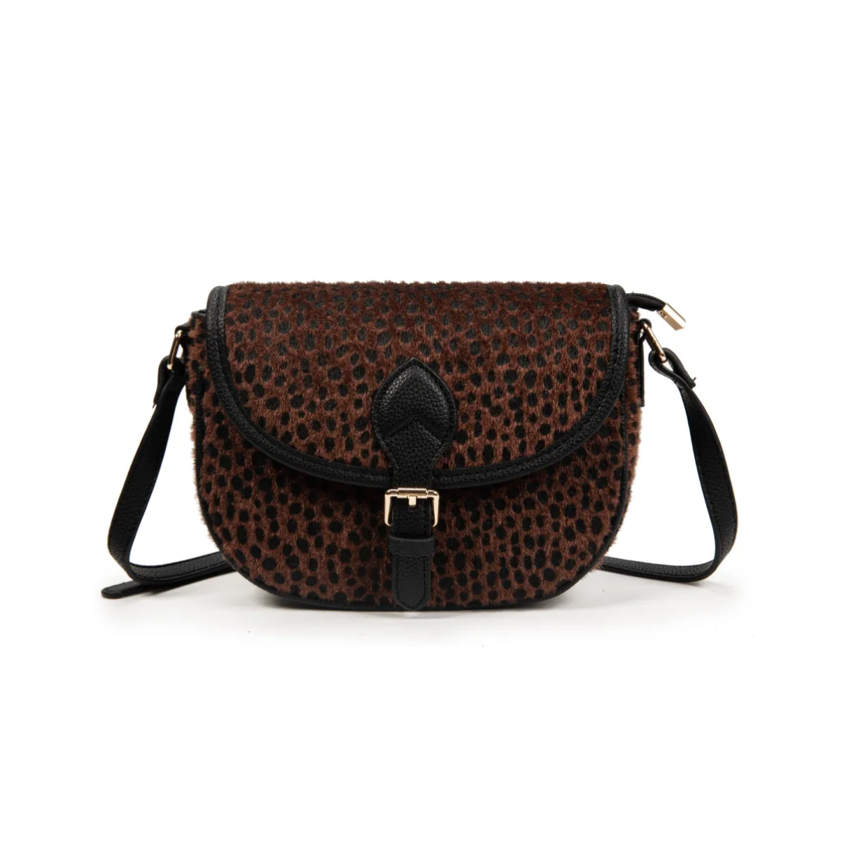 Bolso bandolera de mujer leopardo | Animal print con solapa y correa ajustable