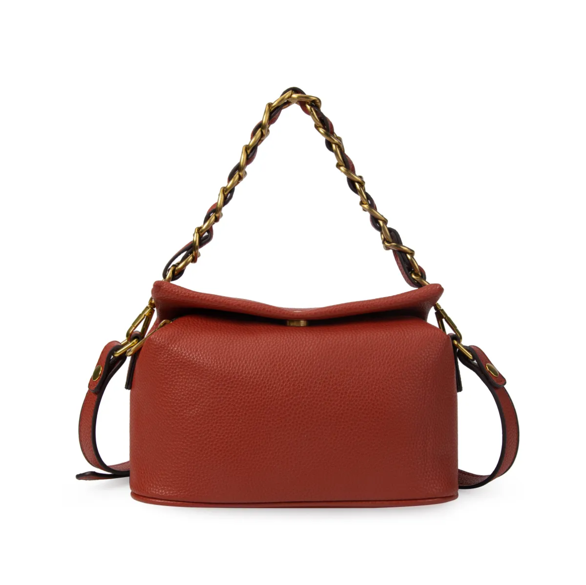Bolso de Mano con Asa de Cadena y Correa Ajustable.