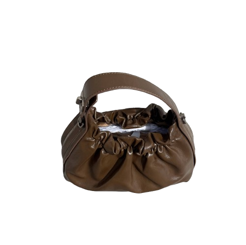 Bolso de mano o bandolera fruncido efecto piel.