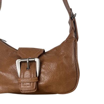 Bolso bandolera camel con hebilla – Estilo vintage y asa regulable