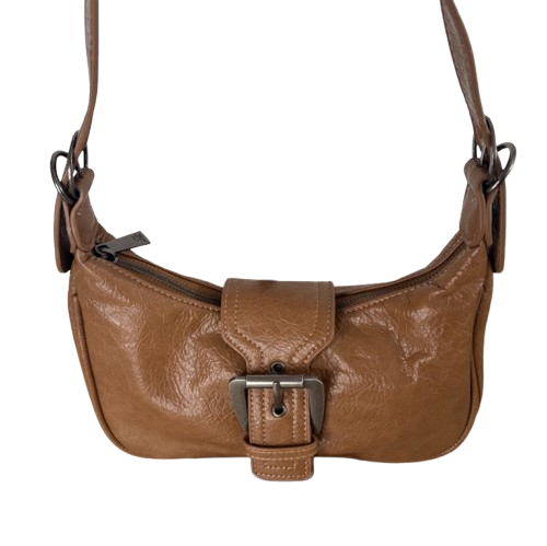 Bolso bandolera camel con hebilla – Estilo vintage y asa regulable