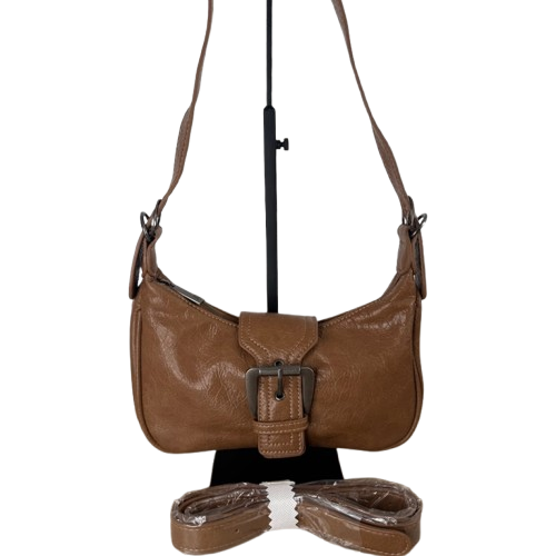 Bolso bandolera camel con hebilla – Estilo vintage y asa regulable
