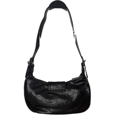 Bolso bandolera en negro con hebilla – Estilo vintage y asa regulable