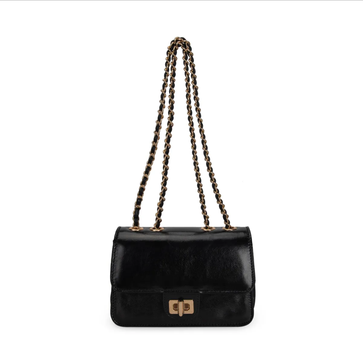 Bolso Bandolera Metalizado con Cadena Dorada – Mini Bag Elegante y Fiesta