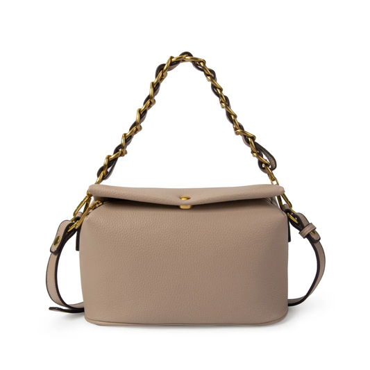 Bolso de Mano con Asa de Cadena y Correa Ajustable.