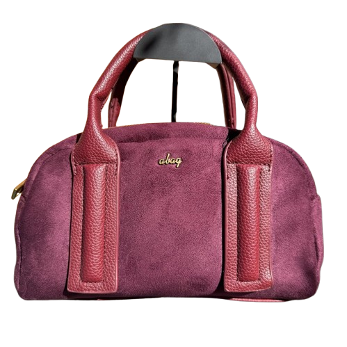 Bolso de mano tipo bowling elegante con asas de piel sintética y asa bandolera extraíble