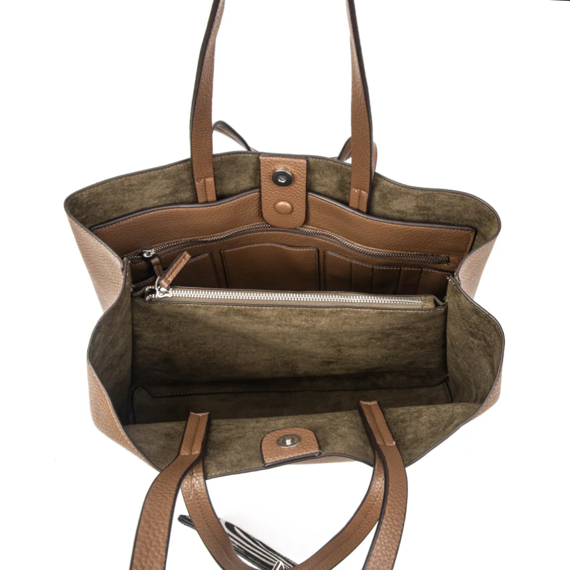 Bolso shopper de doble asa en piel sintética – Estilo minimalista y sofisticado