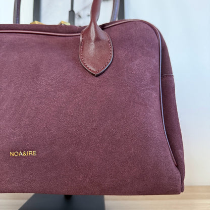 Bolso efecto ante burdeos con mini monedero – elegante, espacioso y súper combinable.