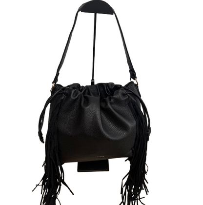 Bolso boho con flecos – Asa larga extraíble – Verde o Negro