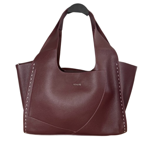 Bolso shopper elegante con neceser – efecto piel | Burdeos o Taupe
