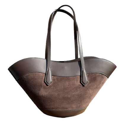 Bolso Premium 100% Piel de Vacuno Chocolate | Diseño Quiet Luxury