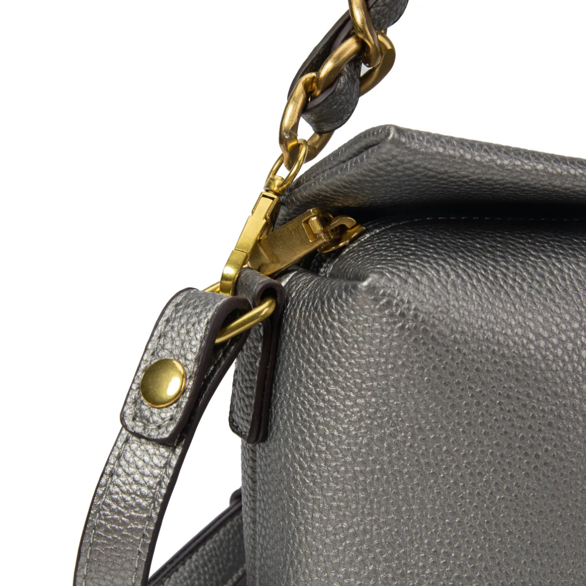 Bolso de Mano con Asa de Cadena y Correa Ajustable.