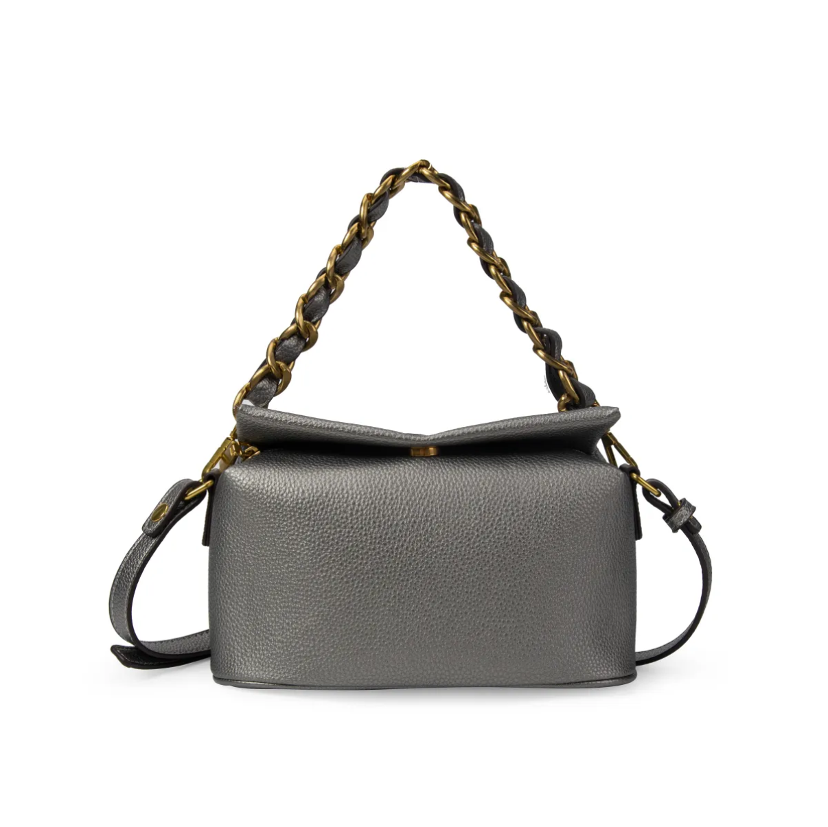 Bolso de Mano con Asa de Cadena y Correa Ajustable.