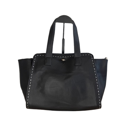 Bolso tote negro elegante con neceser a juego · Amplio y versátil