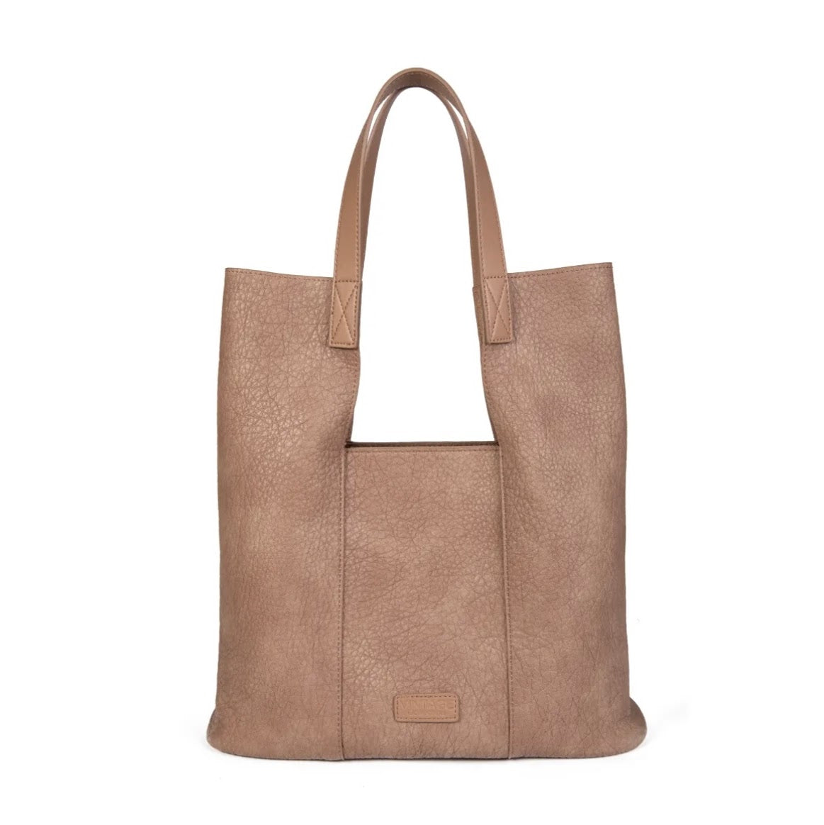 Bolso shopper efecto piel vintage con neceser incluido dos bolsos en uno.