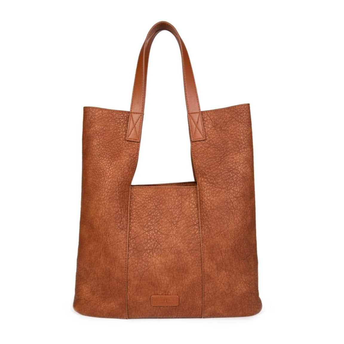 Bolso shopper efecto piel vintage con neceser incluido dos bolsos en uno.