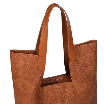 Bolso shopper efecto piel vintage con neceser incluido dos bolsos en uno.