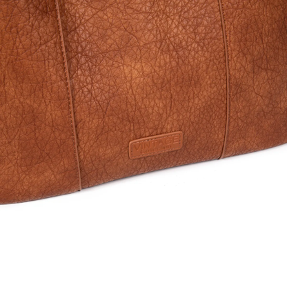 Bolso shopper efecto piel vintage con neceser incluido dos bolsos en uno.