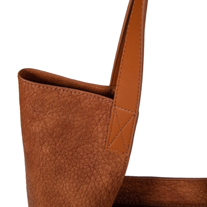 Bolso shopper efecto piel vintage con neceser incluido dos bolsos en uno.