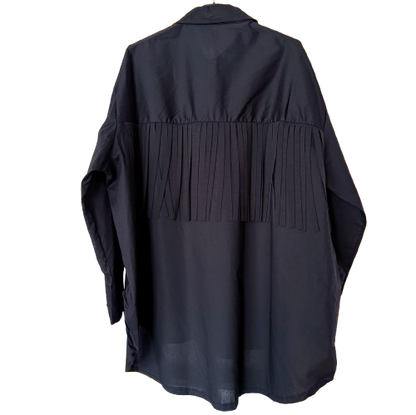 Camisa estilo western con flecos y pedrería