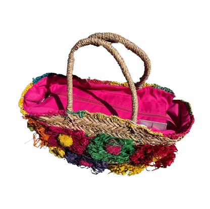 Capazo de Mimbre Natural Grande – Bolso Shopper de Verano Ligero y Elegante