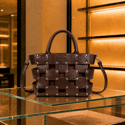 Bolso de piel 2 en 1 con bandolera interior