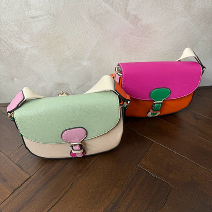 Bolso Bandolera multicolor fuertes.