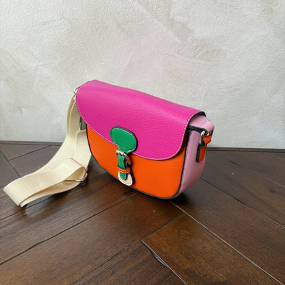 Bolso Bandolera multicolor fuertes.