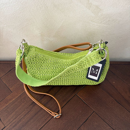 Bolso Rafia asa de hombro + asa bandolera