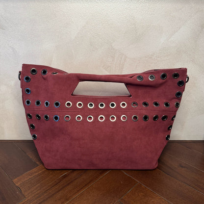 Bolso shopper con ojales metálicos