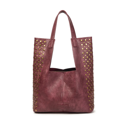 Bolso shopper con tachuelas + neceser.