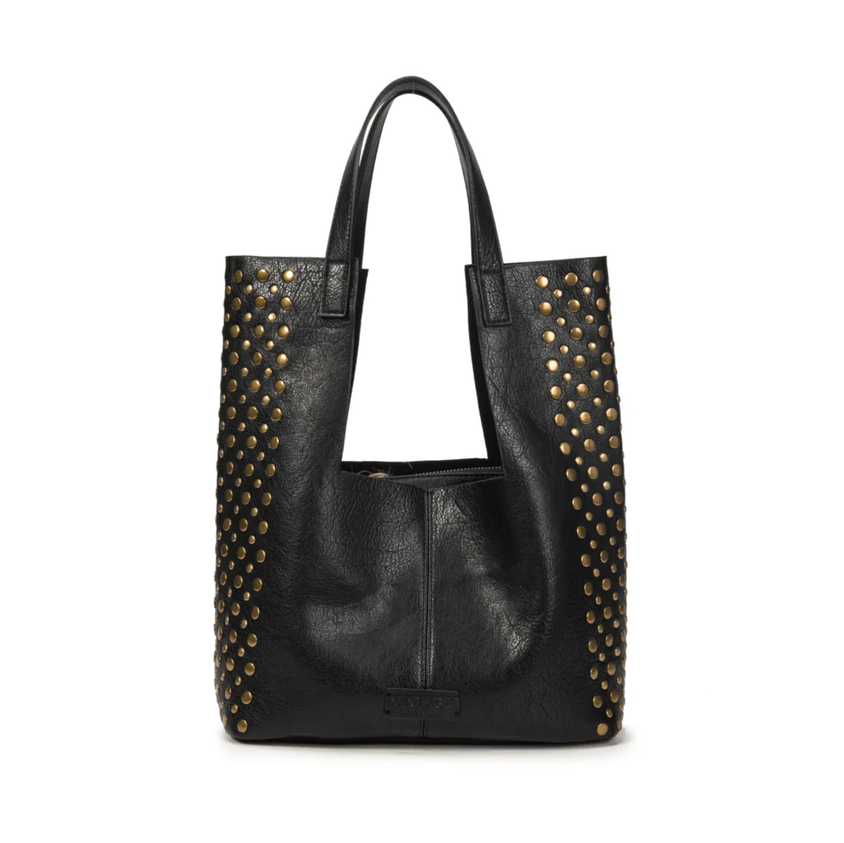 Bolso shopper con tachuelas + neceser.