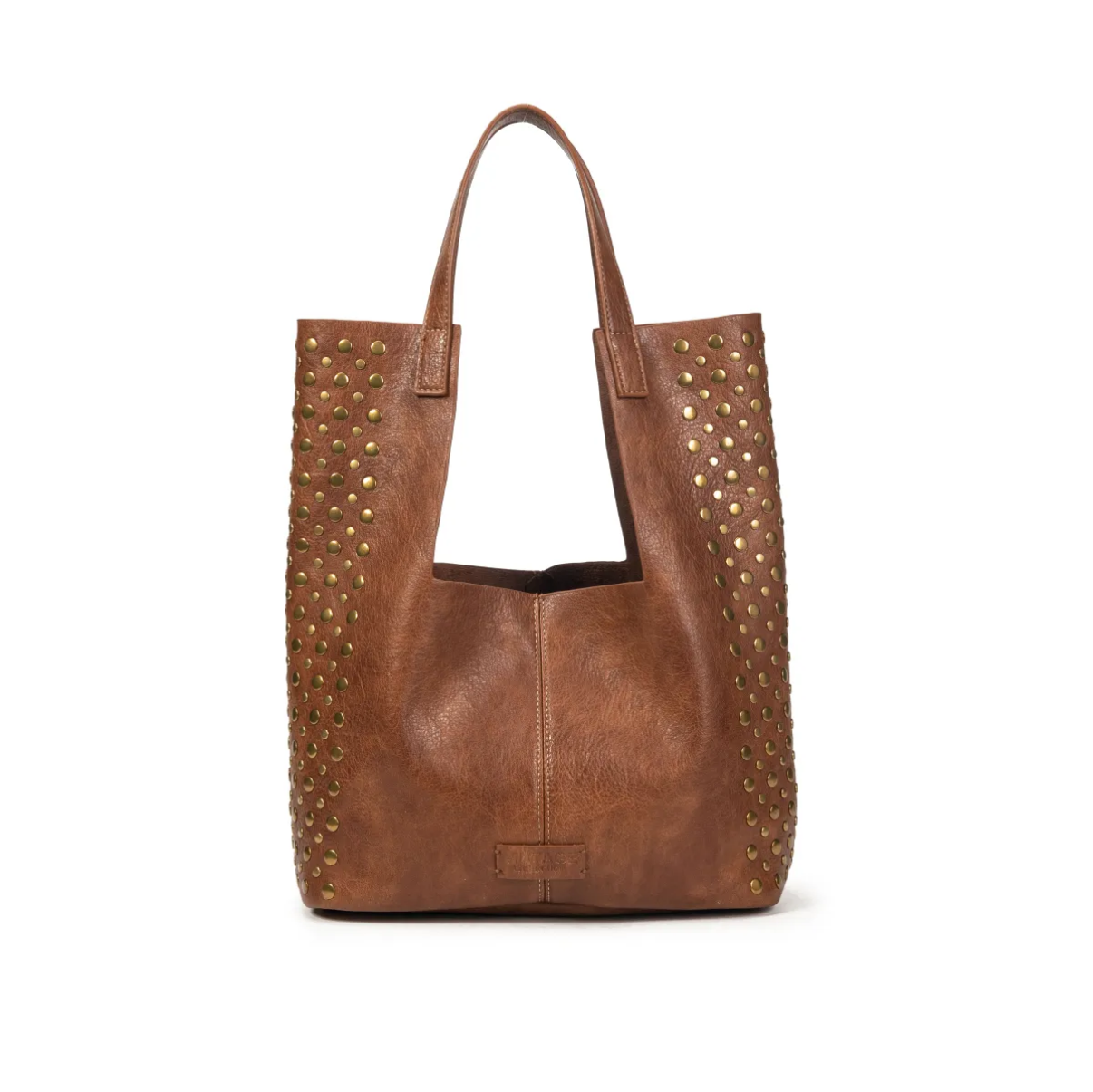 Bolso shopper con tachuelas + neceser.