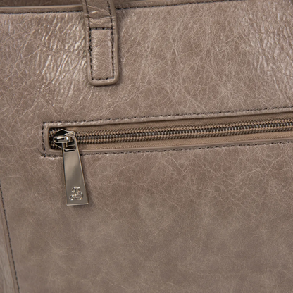 Bolso shopper con asas o bandolera con cadena de bolitas plateadas