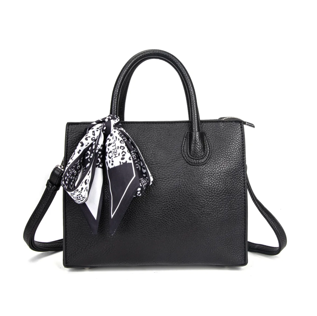 Bolso Shopper Elegante con Pañuelo — Estilo Clásico y Sofisticado